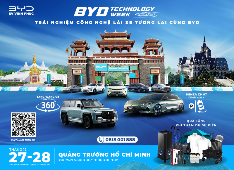 Đăng ký tham gia BYD Technology Week Vĩnh Phúc 2025 tại đây
