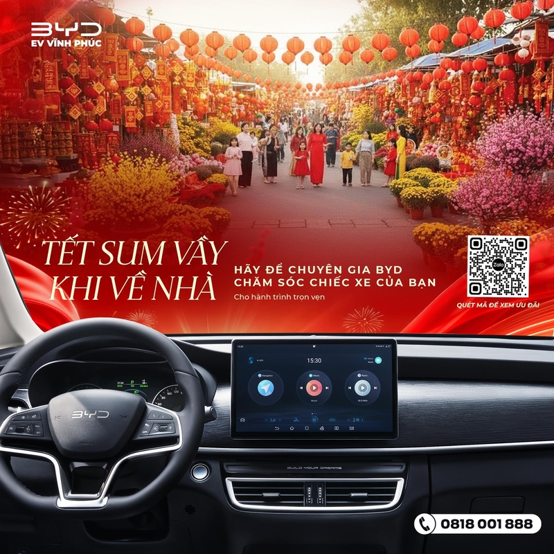 BYD Vĩnh Phúc Triển Khai Ưu Đãi Dịch Vụ Tháng 2/2026 – Chăm Sóc Xe Trước Tết, Giá Tốt Nhất